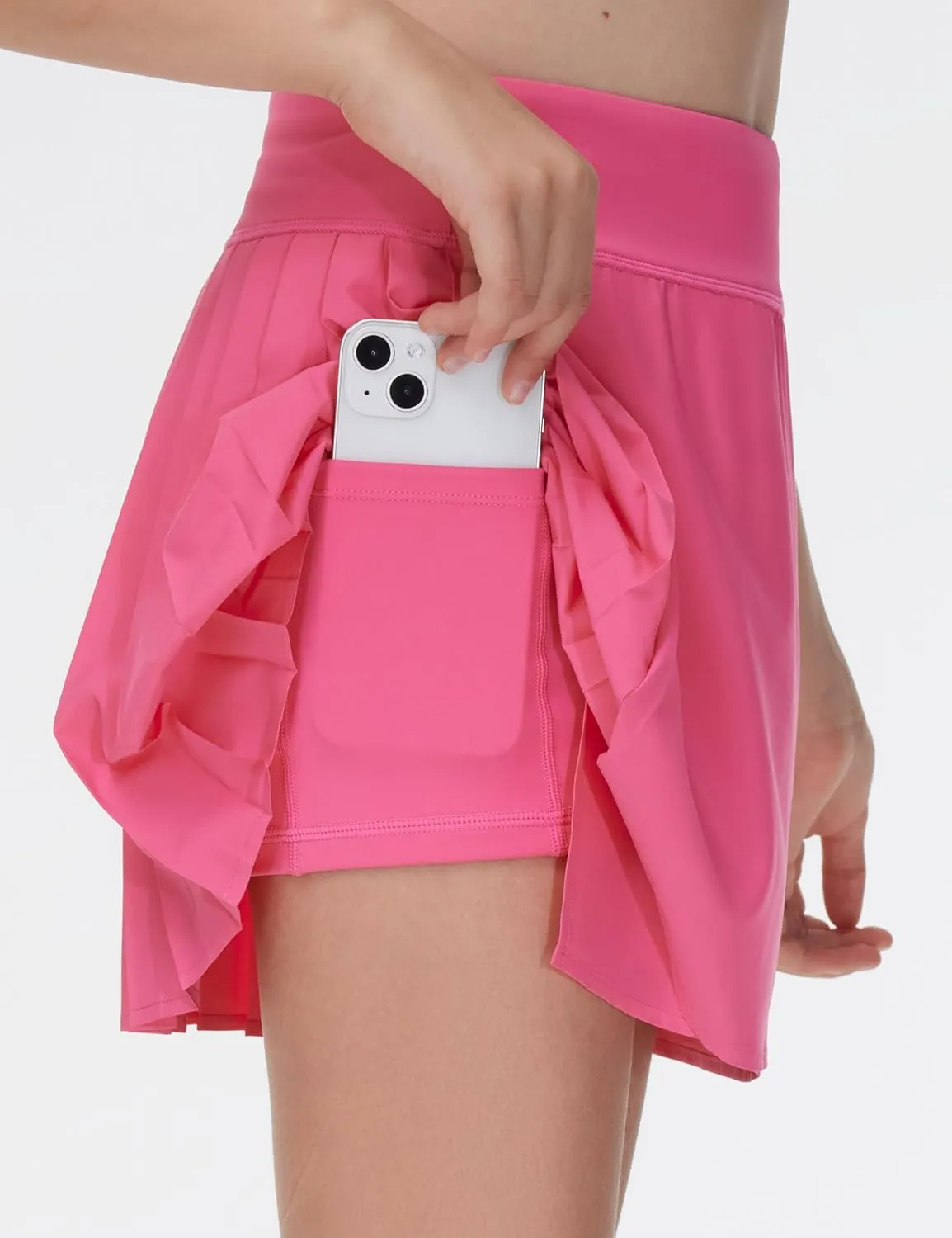 THE GYM PEOPLE Girls' Pleated Tennis Skirts 2 in 1 Kids Athletic Running Golf Skorts with Shorts Pockets