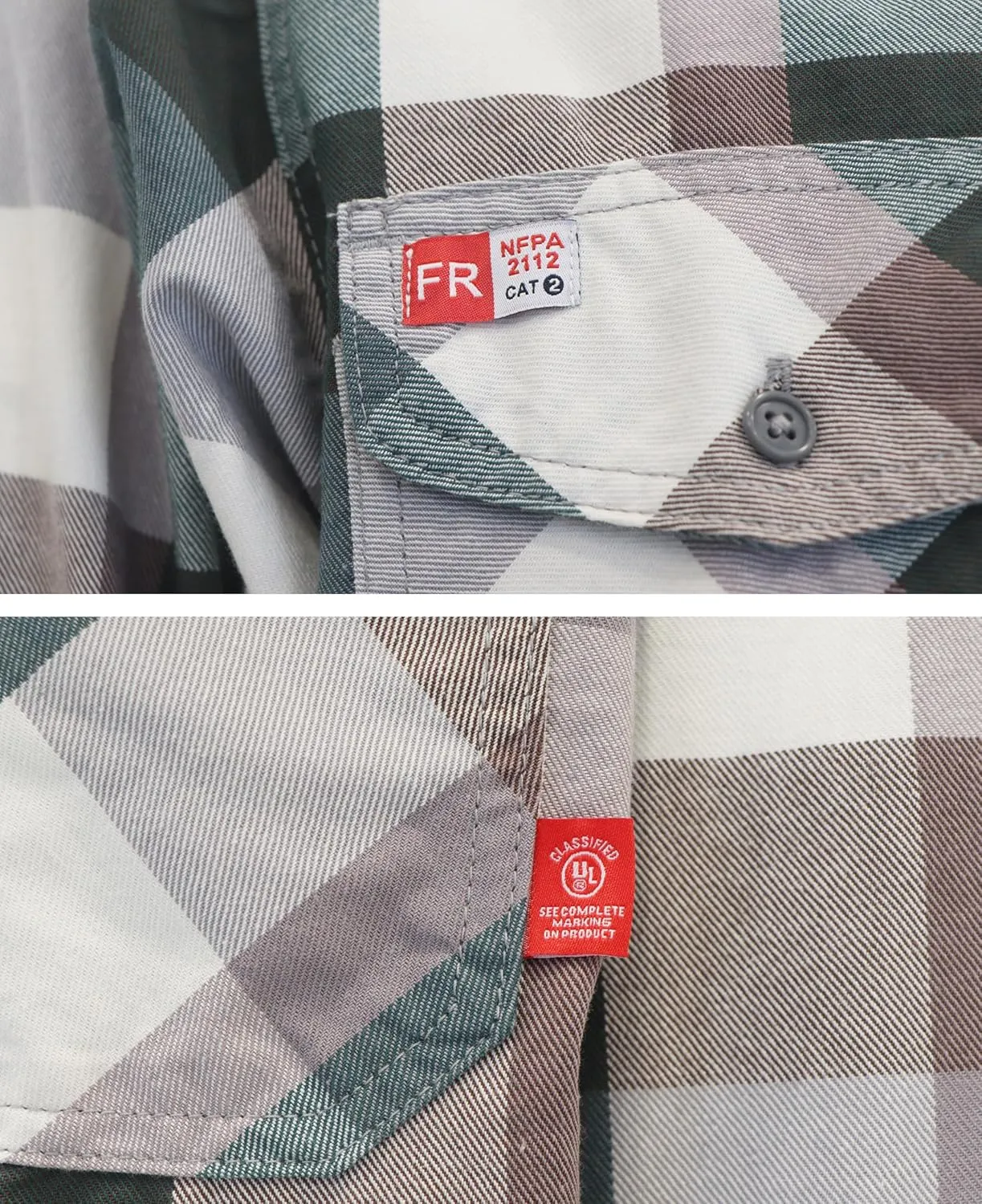 TICOMELA FR Shirts for Men Flame Resistant/Fire Retardant Shirt NFPA2112 7.5oz Men's Welding Shirt