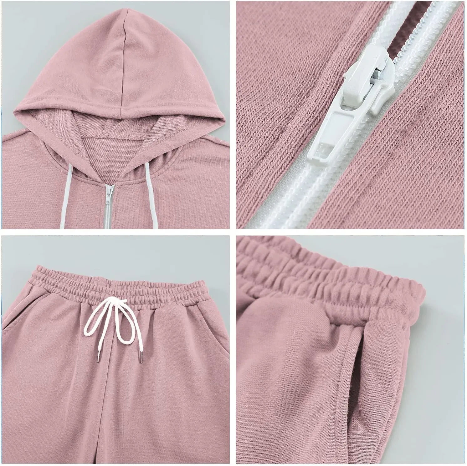 TOLENY Women's 2 Piece Workout Sets Tracksuit Hooded Sweatshirt and Long Jogger Pants Sweatsuit Outfits