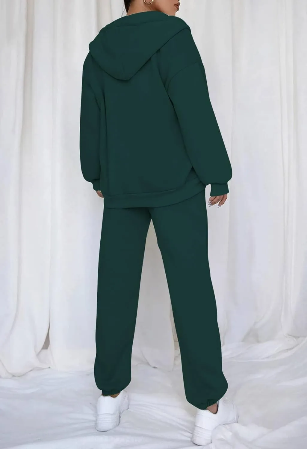 TOLENY Women's 2 Piece Workout Sets Tracksuit Hooded Sweatshirt and Long Jogger Pants Sweatsuit Outfits