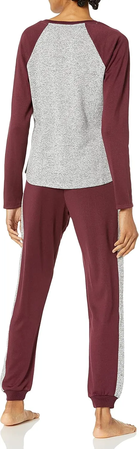 Tommy Hilfiger Women's Sleepwear Long Sleeve Henley & Jogger Pajama Set