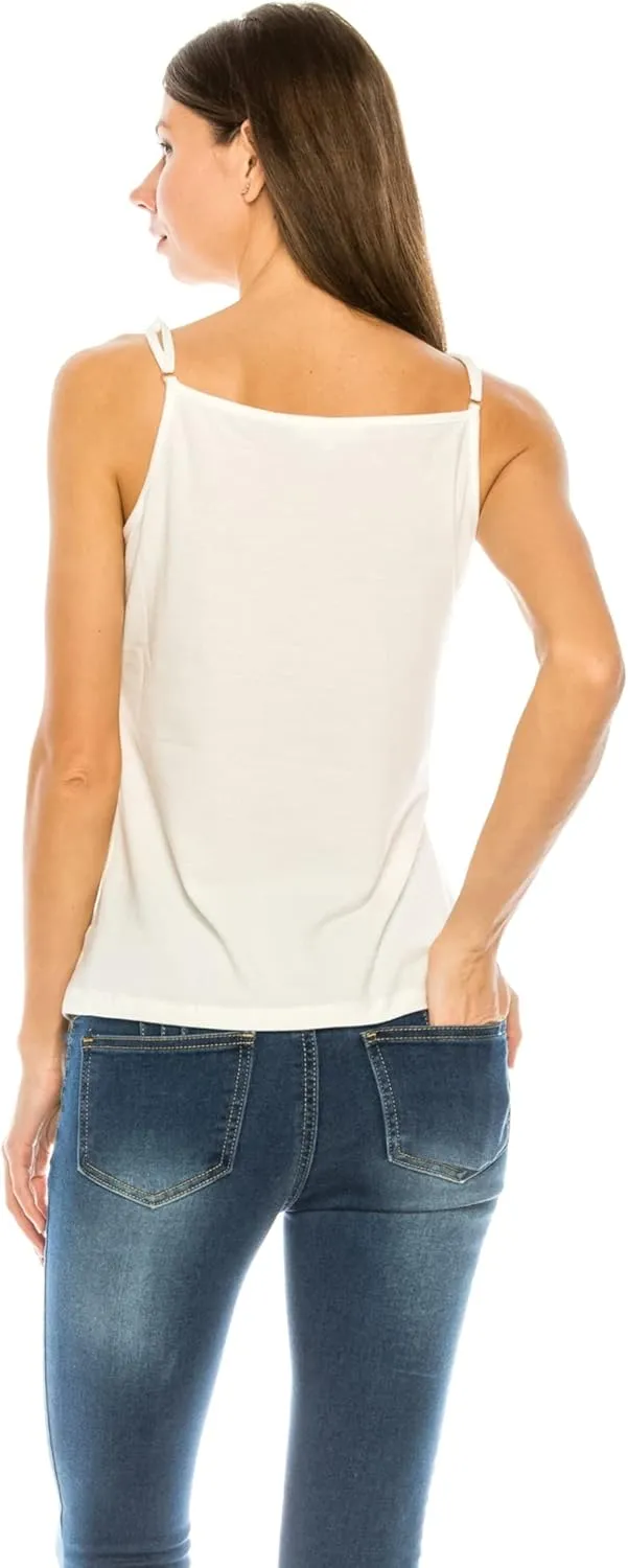 Urban Diction 4 Pack Women's Loose Scoop Neck Sleeveless Tank Top