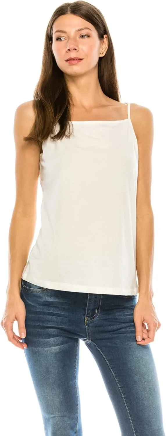 Urban Diction 4 Pack Women's Loose Scoop Neck Sleeveless Tank Top