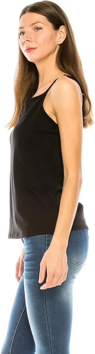 Urban Diction 4 Pack Women's Loose Scoop Neck Sleeveless Tank Top