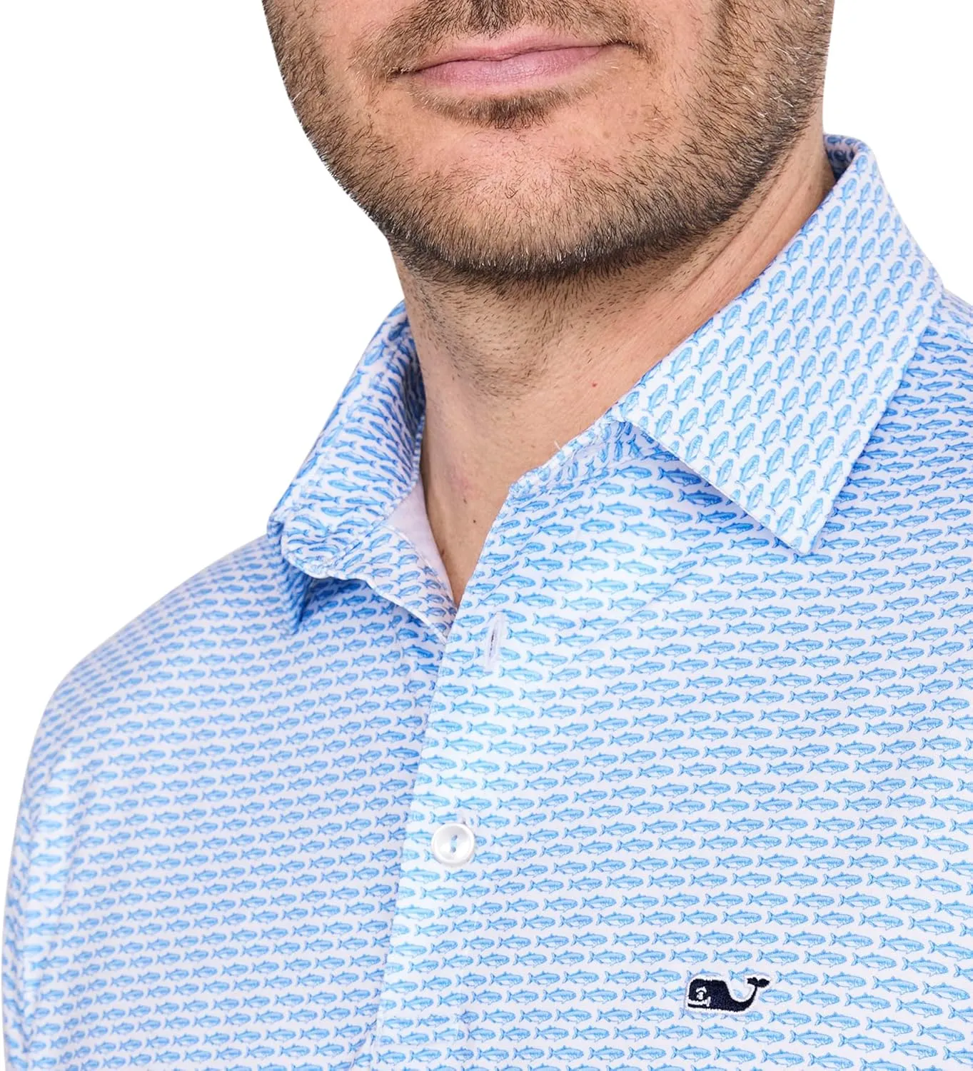 vineyard vines Men's Printed Sankaty Performance Polo