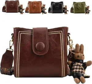 Vintage Fashion Bag With Adjustable Wider Shoulder Strap, Vintage Bags for Womenmini Bucket Bagcrossbody Bucket Bag