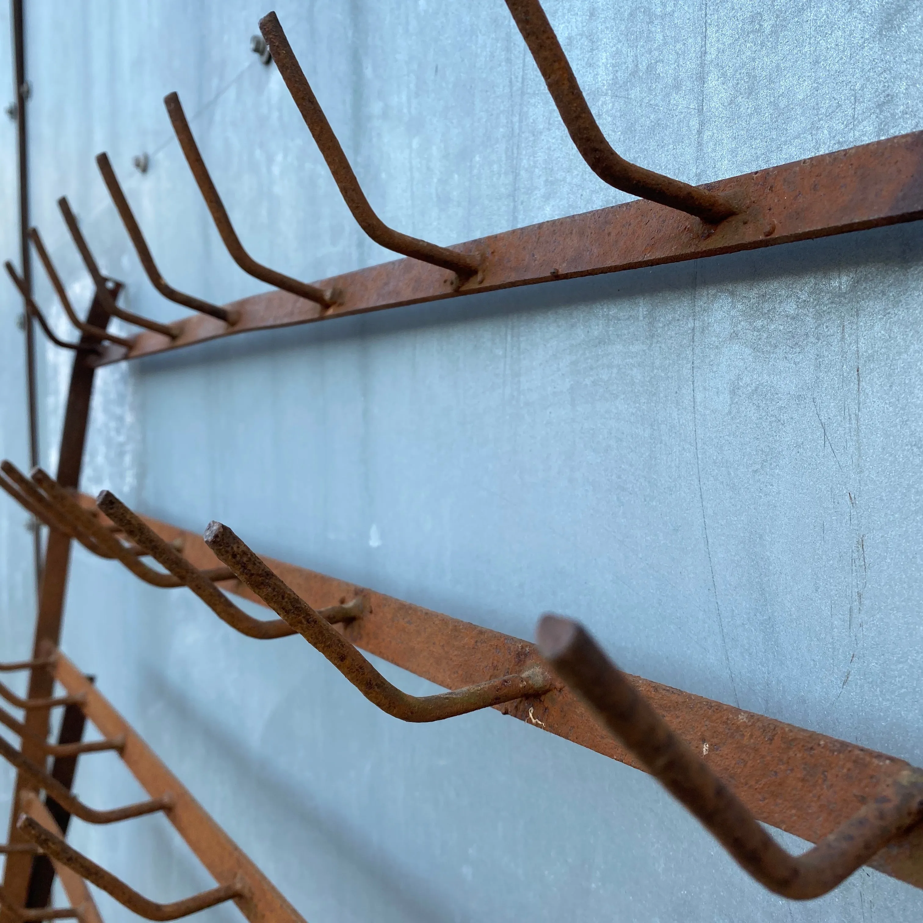 Vintage French metal bottle drier