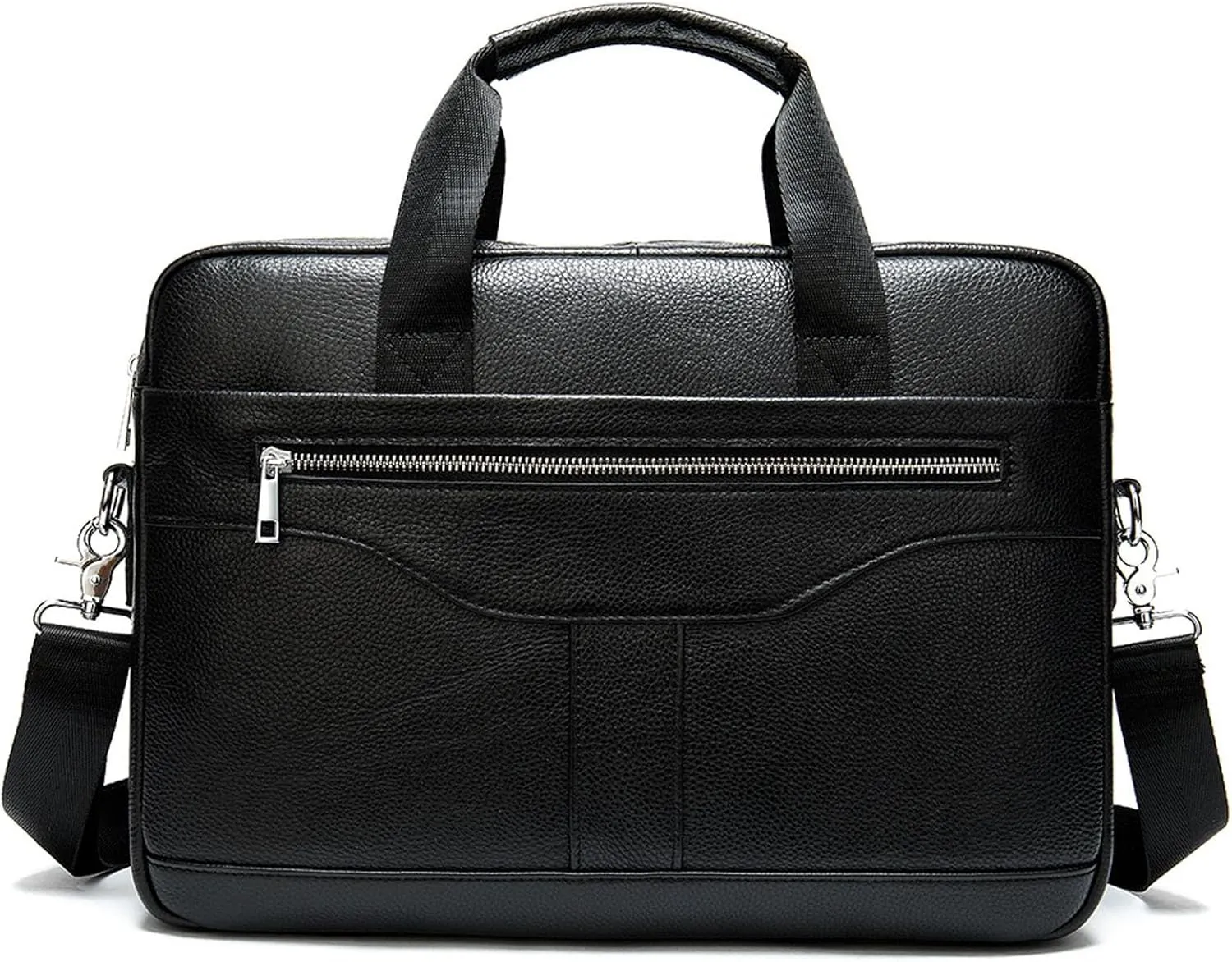 Vintage Leather Briefcase 15.7 inch Leather Laptop Bag for Men, Classic Work Tote with Shoulder,Retro Business Messenger Bag
