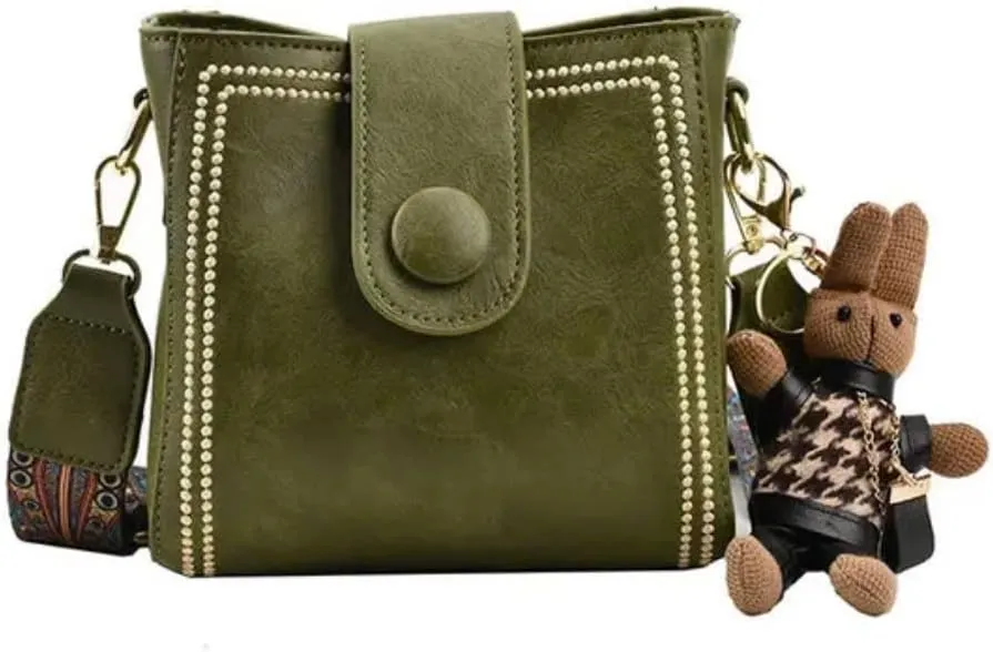 Vintage Retro Small Water Bucket Bag, Vintage Fashion Bag With Adjustable Wider Shoulder Strap