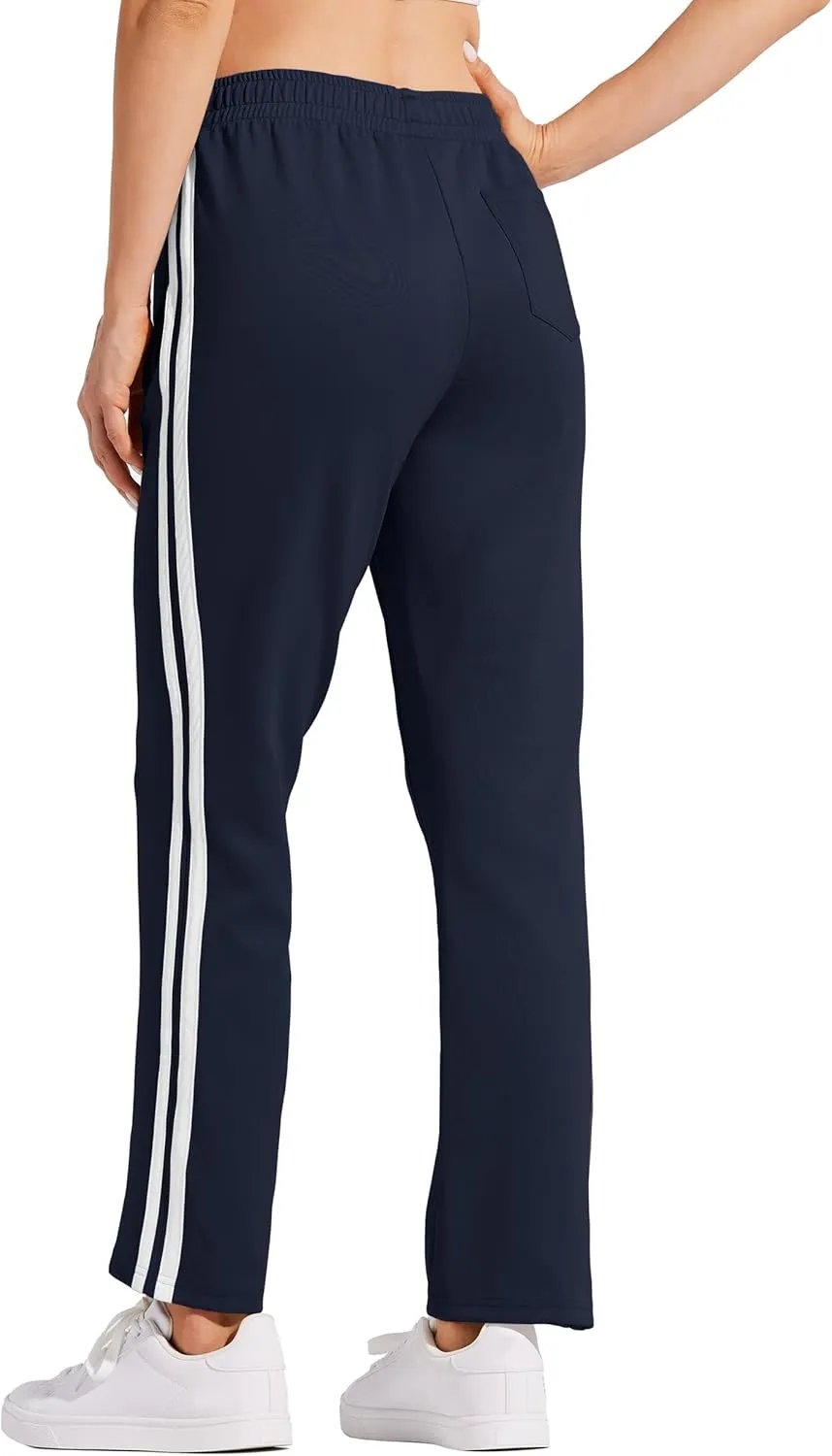 Willit Women's Track Pants Warm Up Athletic Running Sweatpants Sports Training Pants Straight Leg with Zipper Pockets