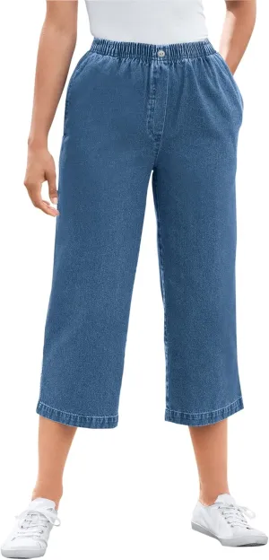 Woman Within Plus Size 7-Day Denim Capri