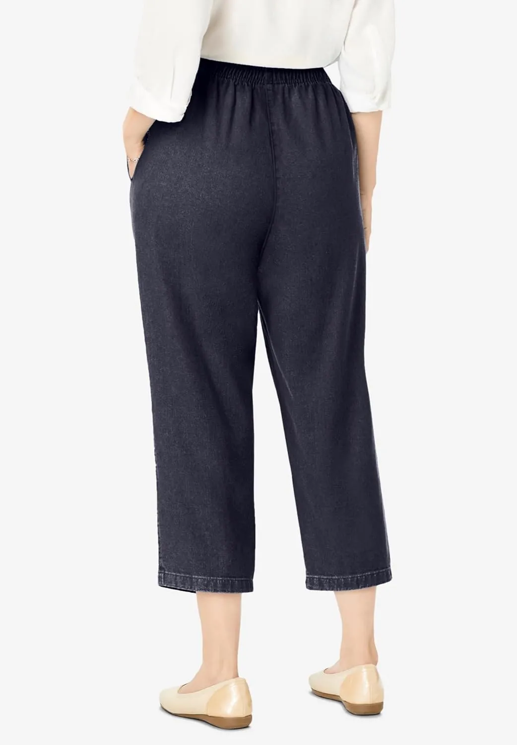 Woman Within Plus Size 7-Day Denim Capri