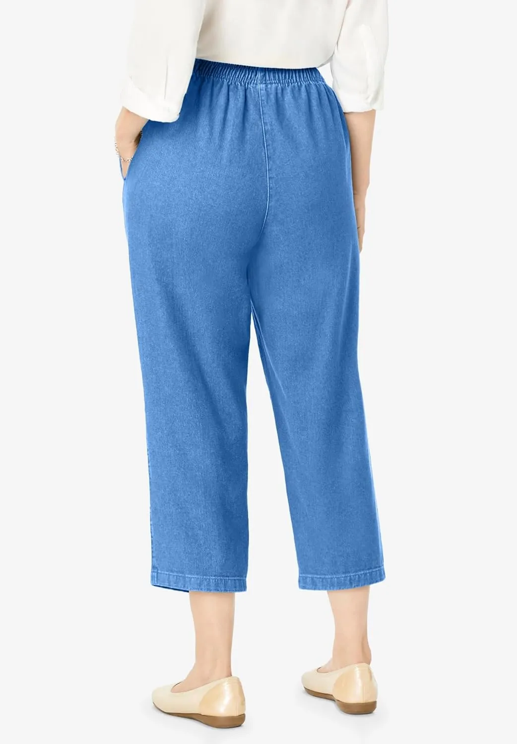 Woman Within Plus Size 7-Day Denim Capri