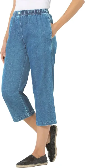 Woman Within Plus Size 7-Day Denim Capri
