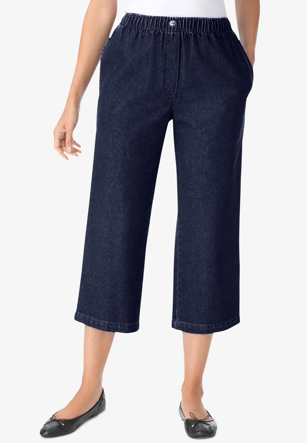 Woman Within Plus Size 7-Day Denim Capri