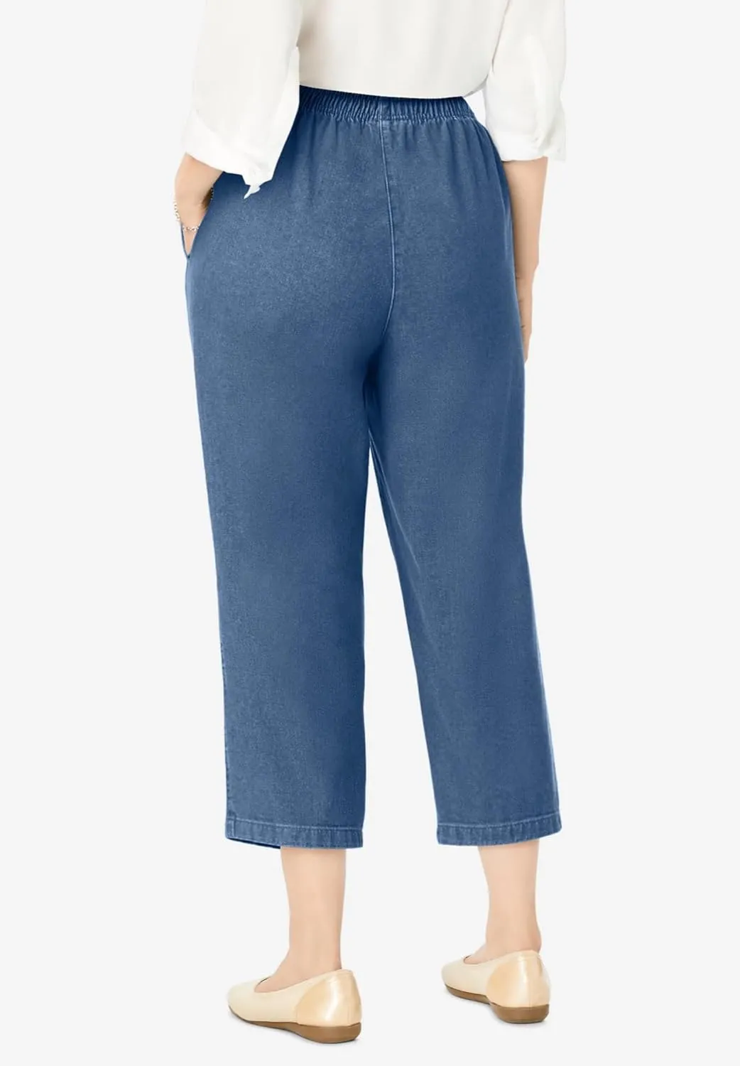 Woman Within Plus Size 7-Day Denim Capri