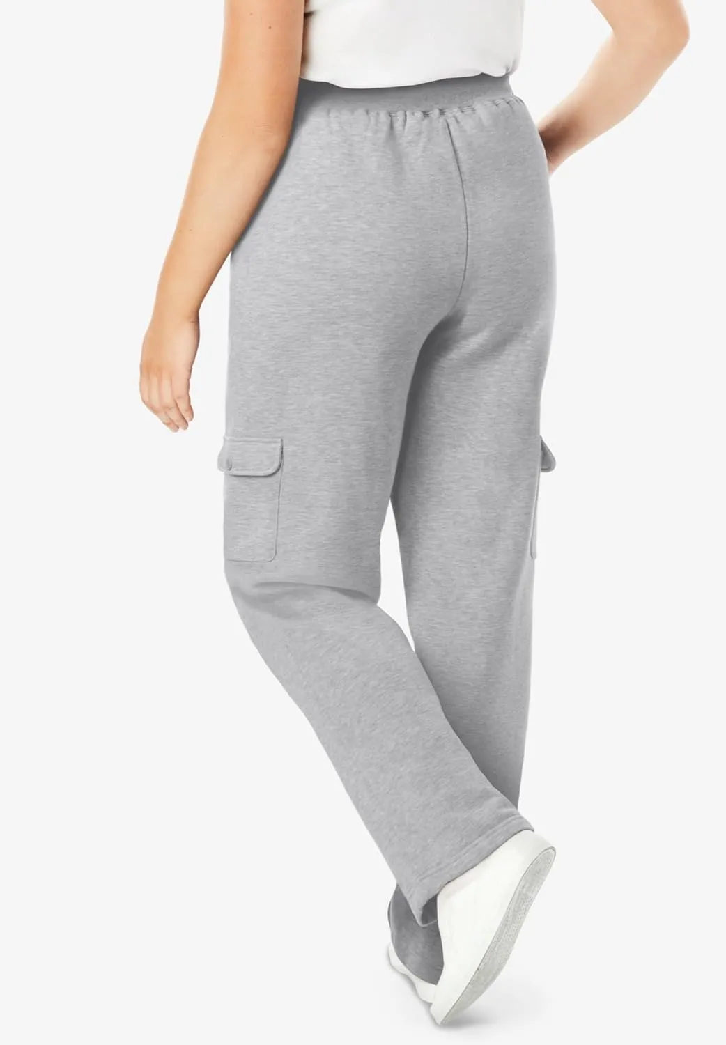 Woman Within Plus Size Better Fleece Cargo Sweatpant (Petite & Tall Available)