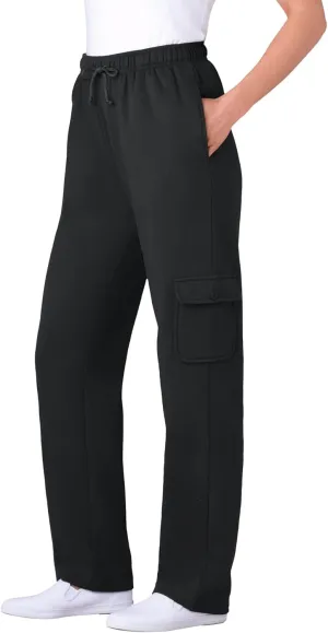 Woman Within Plus Size Better Fleece Cargo Sweatpant (Petite & Tall Available)