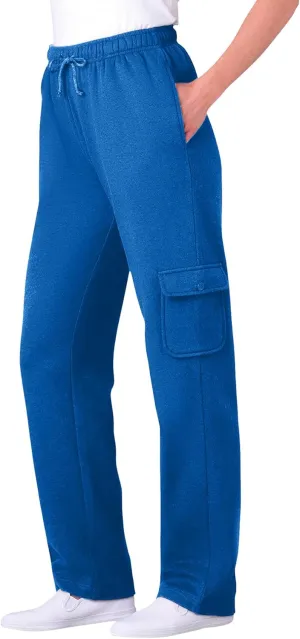 Woman Within Plus Size Better Fleece Cargo Sweatpant (Petite & Tall Available)