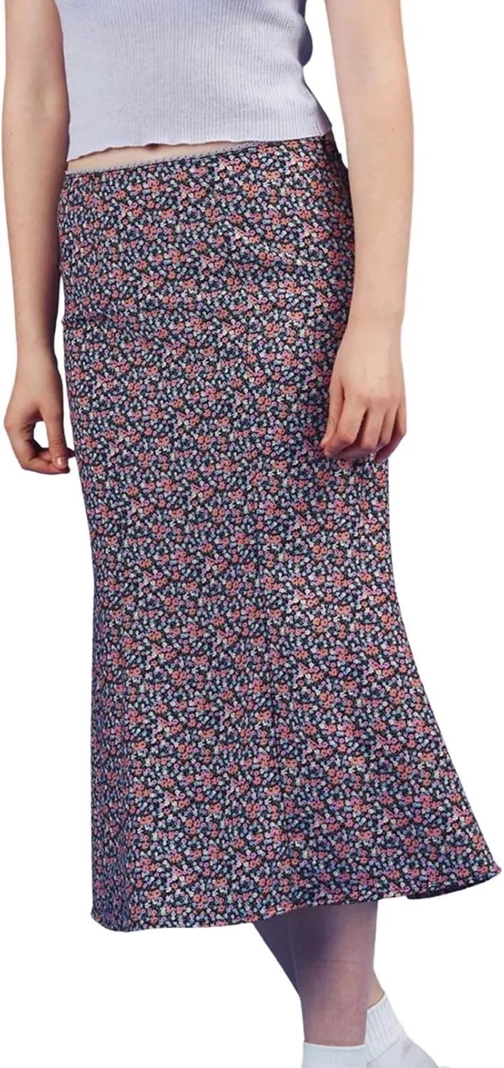 Women Harajuku E-Girl 90s Fashion Midi Skirt Retro Long Maxi Y2k Skirt A Line Bathing Suit Bikini Cover Up Skirts Dress
