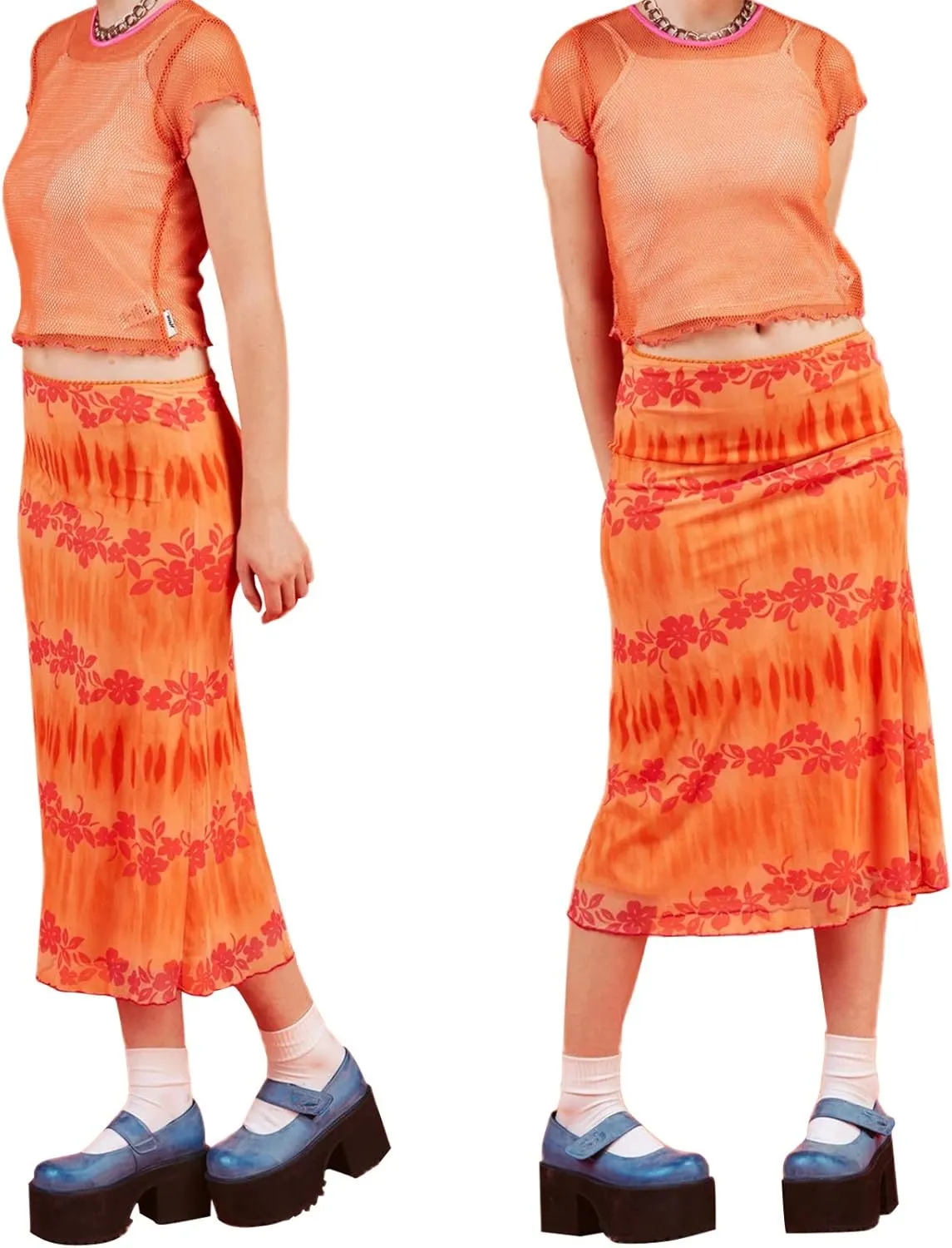 Women Harajuku E-Girl 90s Fashion Midi Skirt Retro Long Maxi Y2k Skirt A Line Bathing Suit Bikini Cover Up Skirts Dress