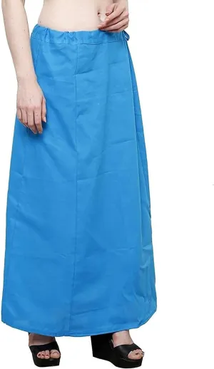 Women Saree Cotton Underskirt Petticoat Long Skirt Adjustable Sari Slip Inskirt Indian Petticoats Readymade Bottom Inner Wear