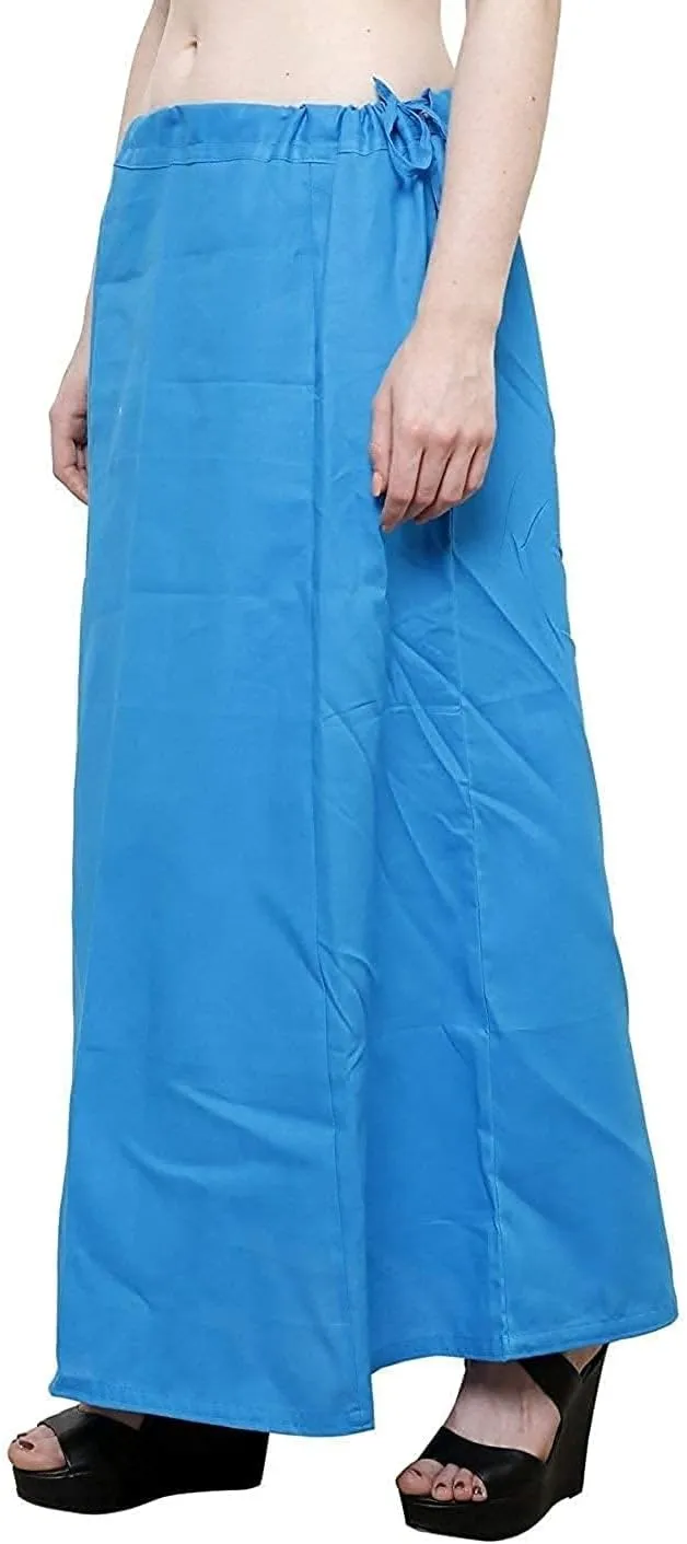Women Saree Cotton Underskirt Petticoat Long Skirt Adjustable Sari Slip Inskirt Indian Petticoats Readymade Bottom Inner Wear