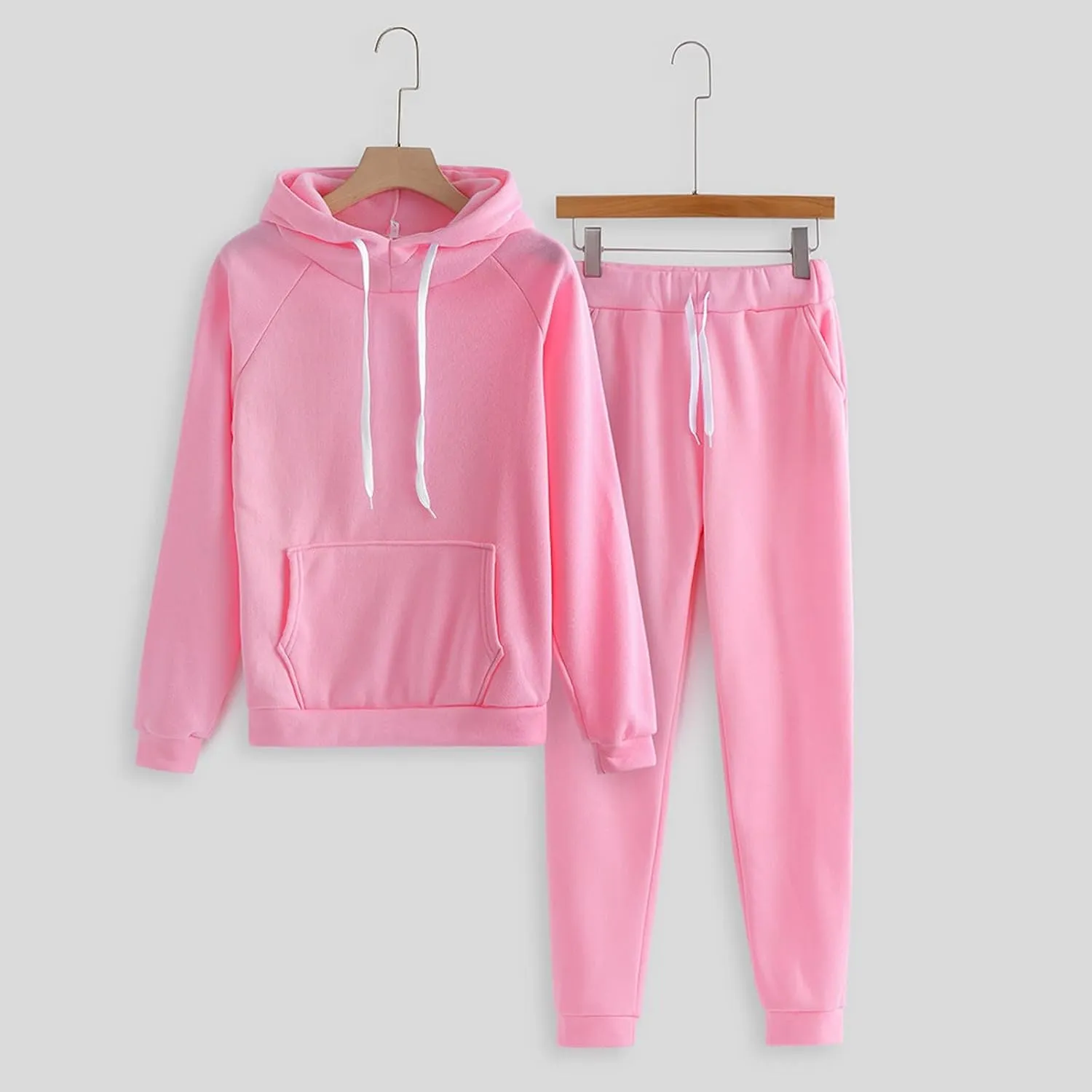 Womens 2 Piece Tracksuits Oversized Pullover Long Sleeve Hoodie Lounge Joggers Fashion Winter Sweatsuit Outfits Pocket