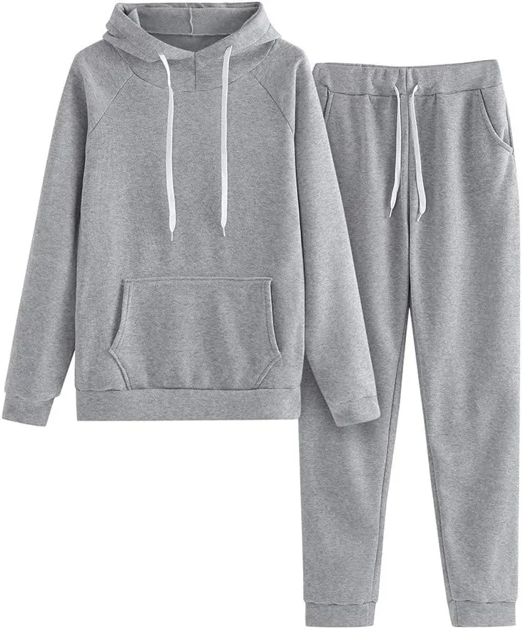 Womens 2 Piece Tracksuits Oversized Pullover Long Sleeve Hoodie Lounge Joggers Fashion Winter Sweatsuit Outfits Pocket