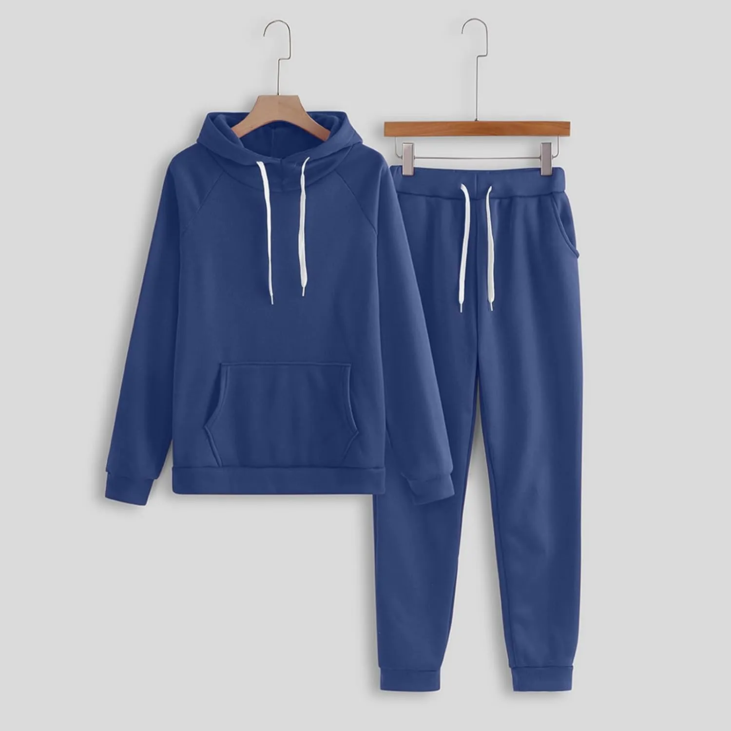 Womens 2 Piece Tracksuits Oversized Pullover Long Sleeve Hoodie Lounge Joggers Fashion Winter Sweatsuit Outfits Pocket
