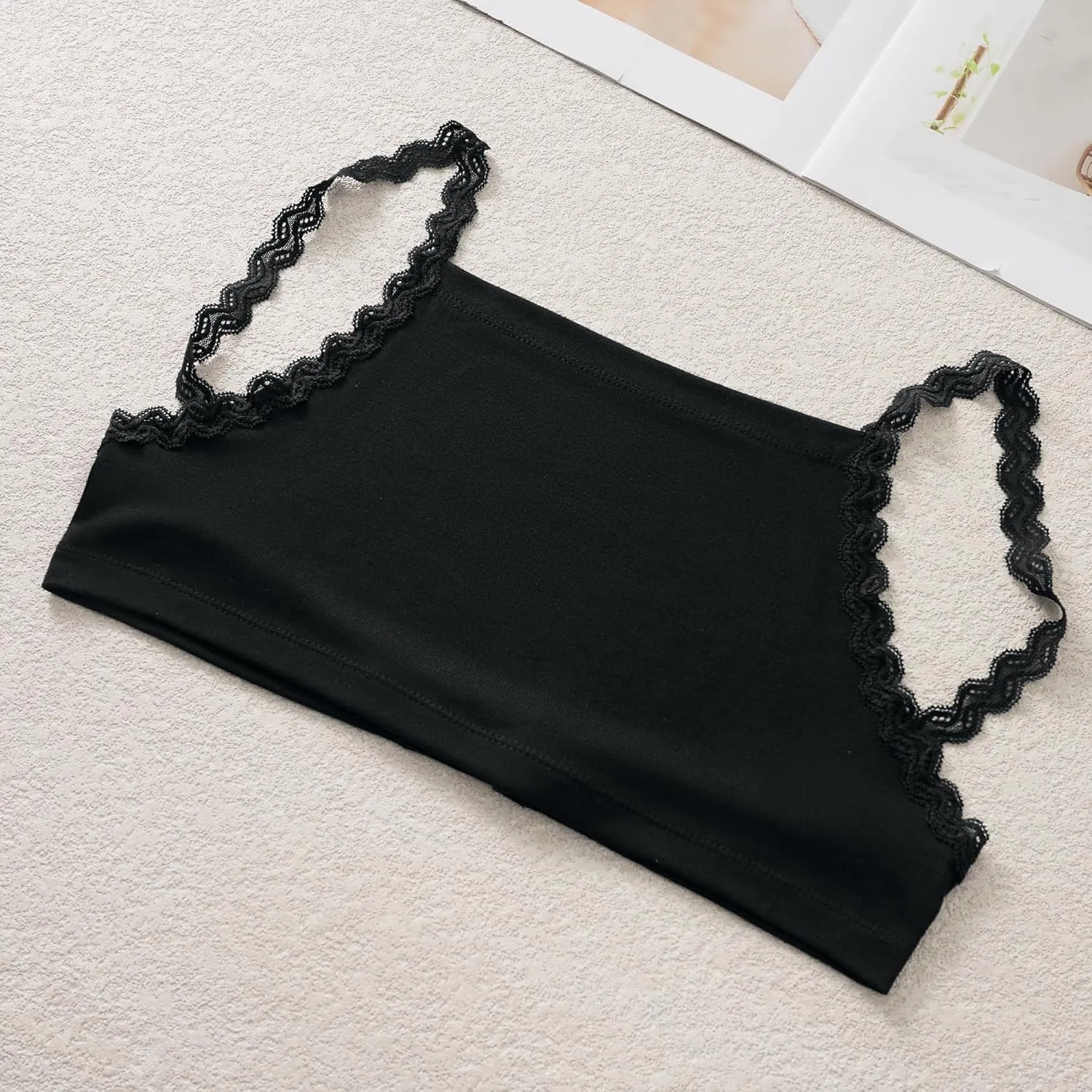 Women's Camisole Tops Modesty Panels Anti Peep Cleavage Cover Wearable Mock Camisole Bra Insert Overlay Tank