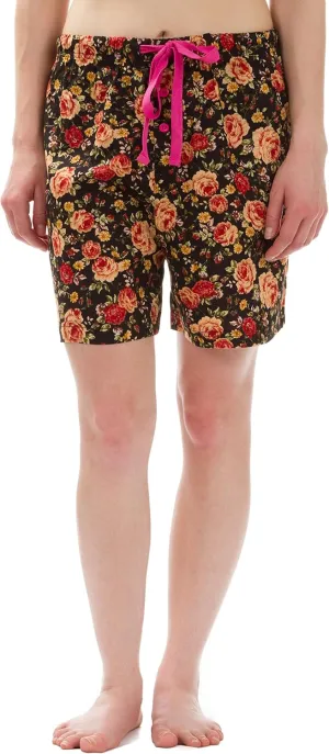 Women's Cotton Poplin Pajama Lounge Boxer Shorts