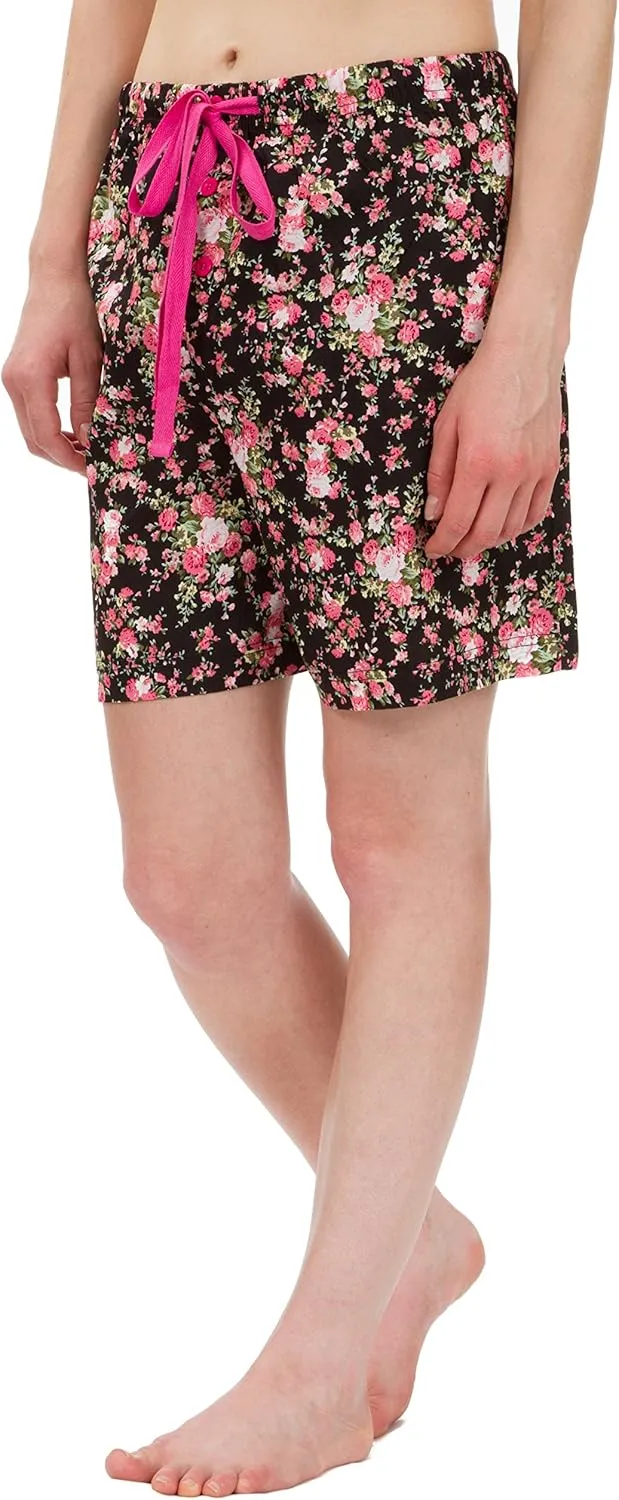 Women's Cotton Poplin Pajama Lounge Boxer Shorts