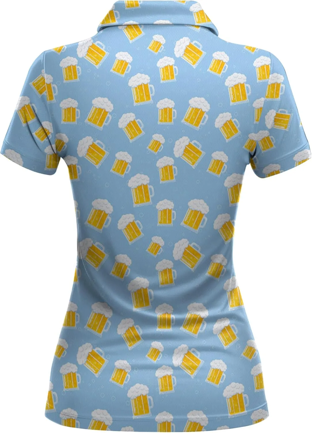 Womens Golf Shirts Hawaiian Funny Print Polo Shirt for Women Golf Shirt Athletic Polos
