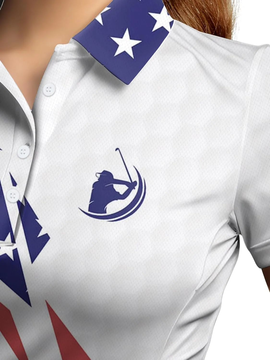 Womens Golf Shirts Hawaiian Funny Print Polo Shirt for Women Golf Shirt Athletic Polos