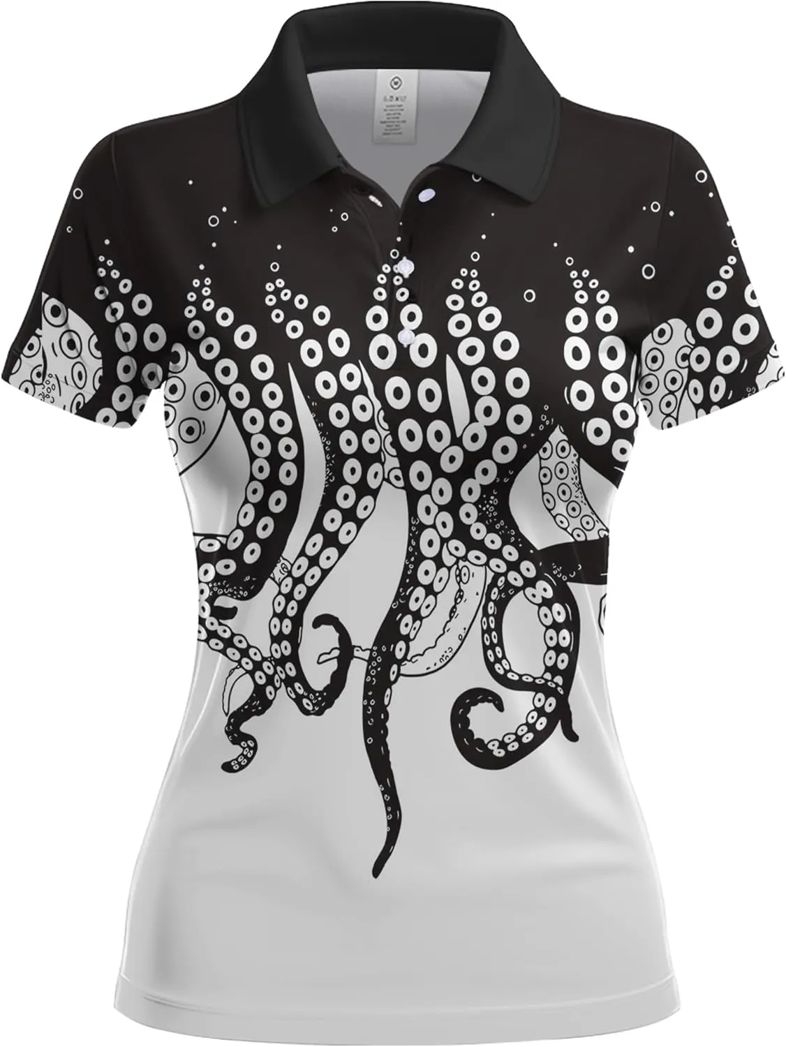 Womens Golf Shirts Hawaiian Funny Print Polo Shirt for Women Golf Shirt Athletic Polos