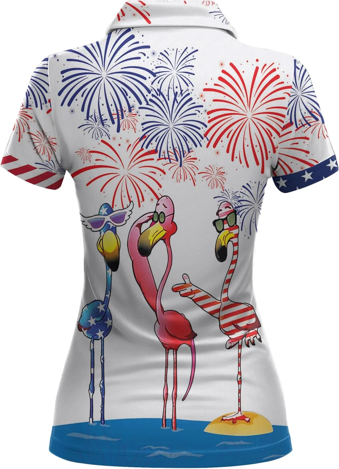 Womens Golf Shirts Hawaiian Funny Print Polo Shirt for Women Golf Shirt Athletic Polos