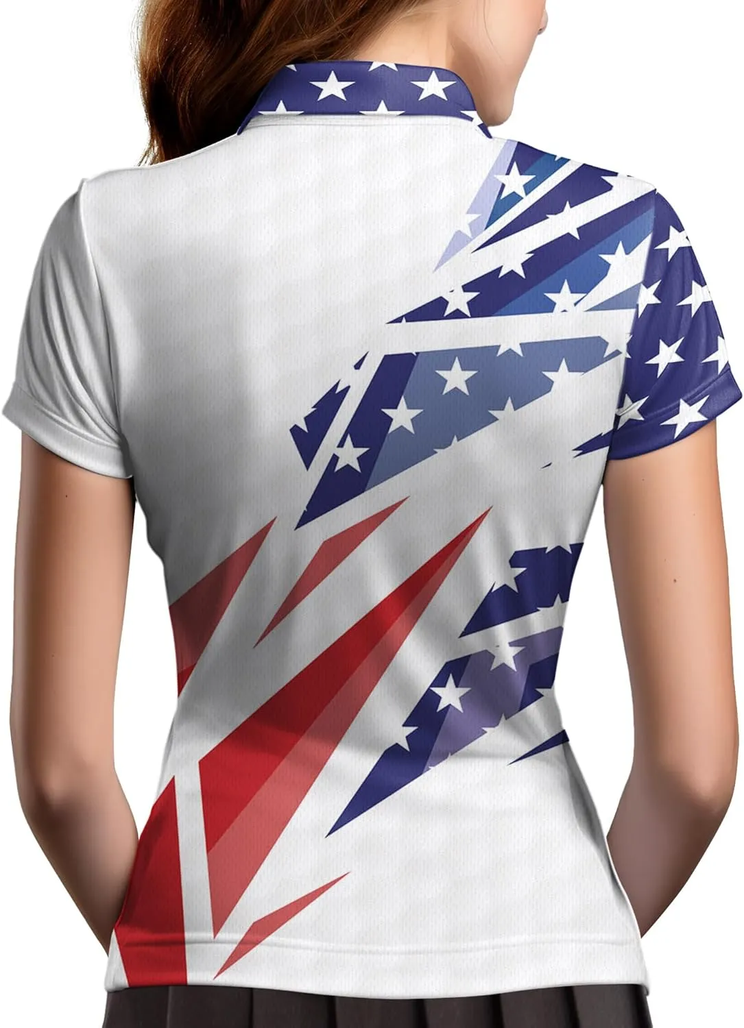 Womens Golf Shirts Hawaiian Funny Print Polo Shirt for Women Golf Shirt Athletic Polos