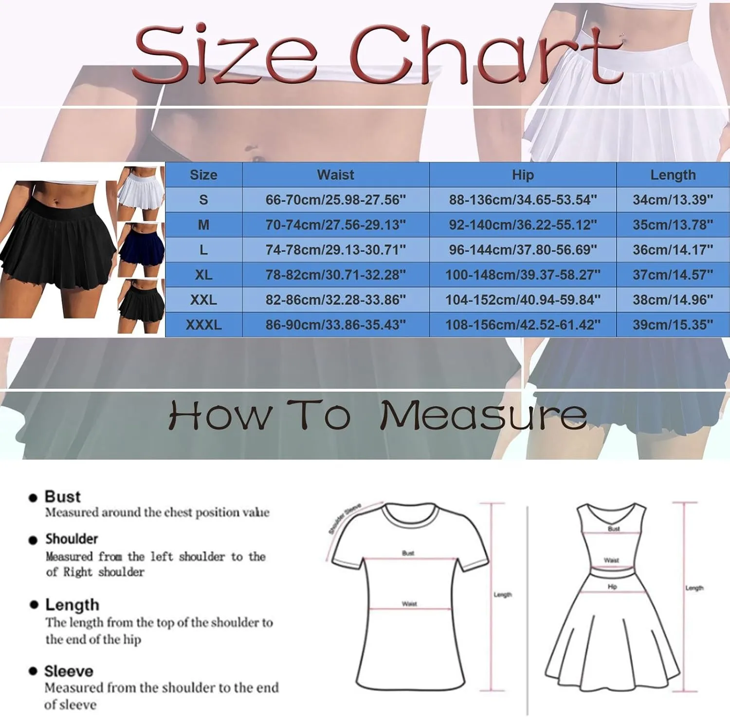 Women's High Waisted Pleated Skirt Black Mini Print Skirt with Sporty Skirt Dress