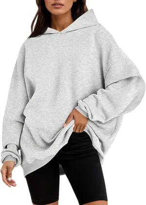 Women's Oversized Hoodies Fleece Hooded Sweatshirts Comfy Casual Pullover Fall Winter Outfits Loose Fit Tops