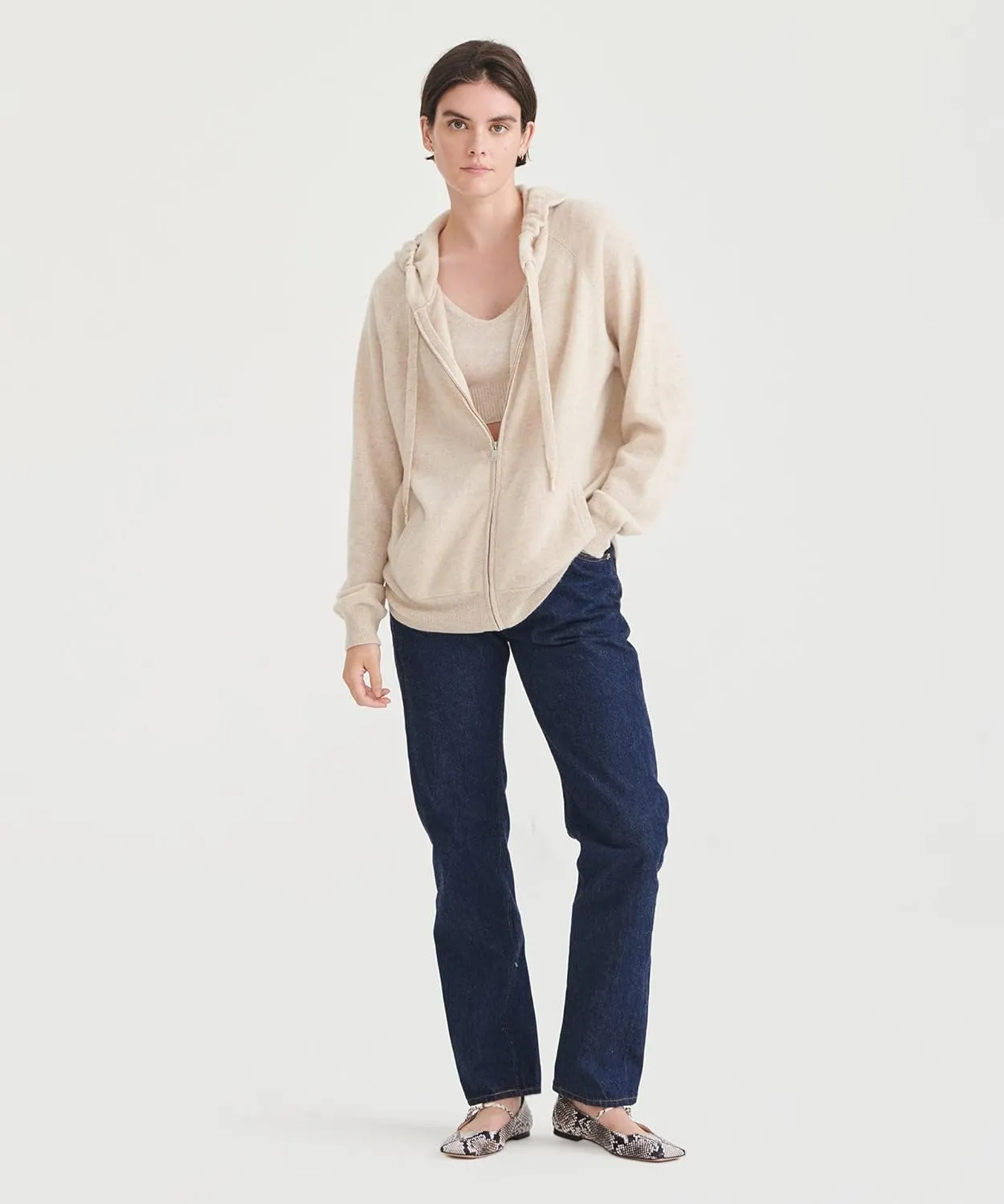 Women's Signature Cashmere Zip Up Hoodie