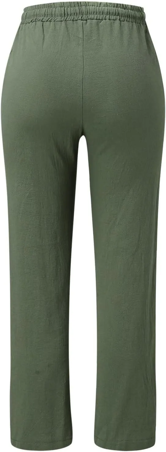 Women's Straight Leg Pants Winter flexie Hiking Thermal with Pockets Wide Leg Straight Leg