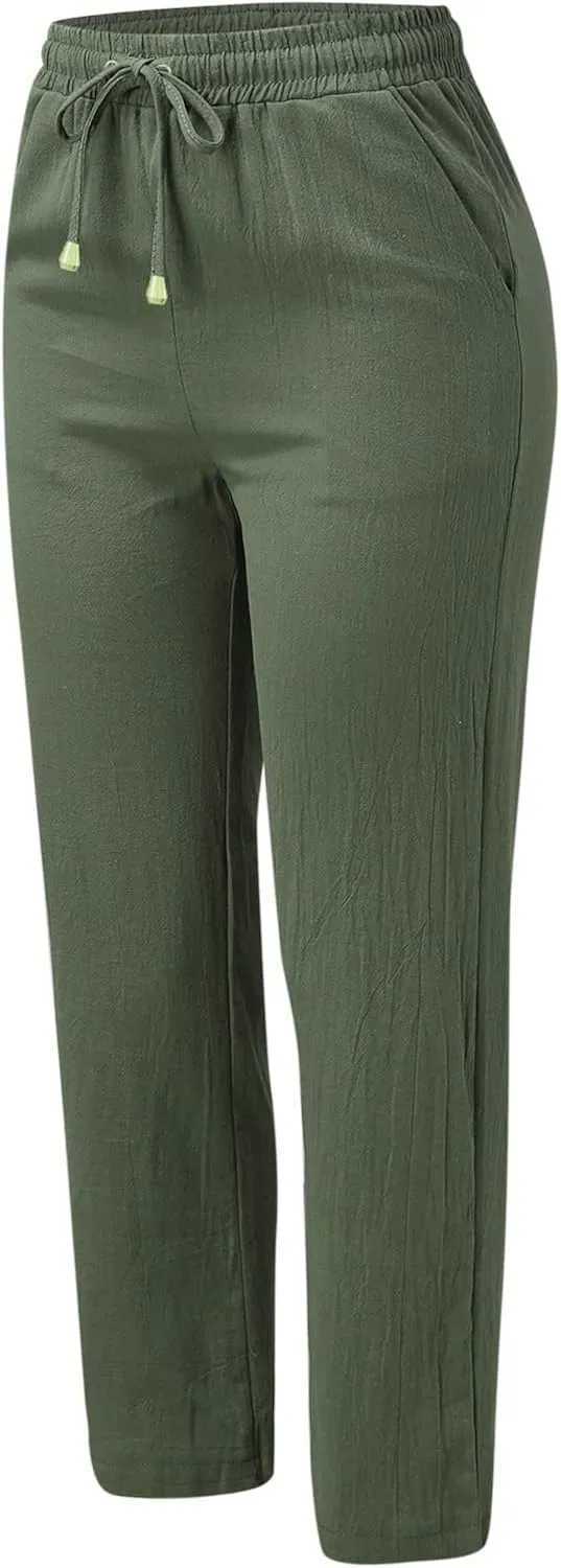 Women's Straight Leg Pants Winter flexie Hiking Thermal with Pockets Wide Leg Straight Leg