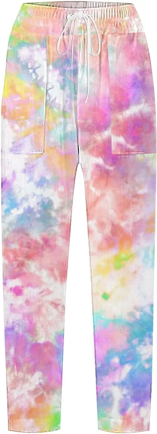Women's Summer Casual Linen Pants Capri Pants with Pockets Wide Leg Cropped Pants for Women Crop Beach Trousers