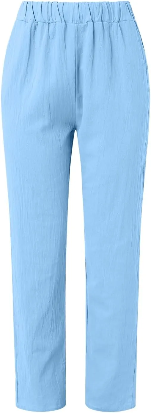 Womens Wide Leg Sweatpants Winter Opaque Beach Thermal with Pockets Barrel Pants Wide Leg