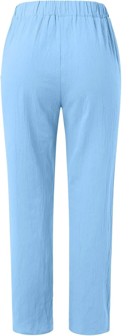Womens Wide Leg Sweatpants Winter Opaque Beach Thermal with Pockets Barrel Pants Wide Leg