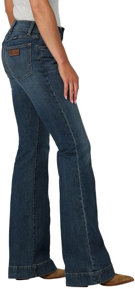 Wrangler Women's Retro Mae Wide Leg Trouser Janet Wash Jeans Denim 32x36