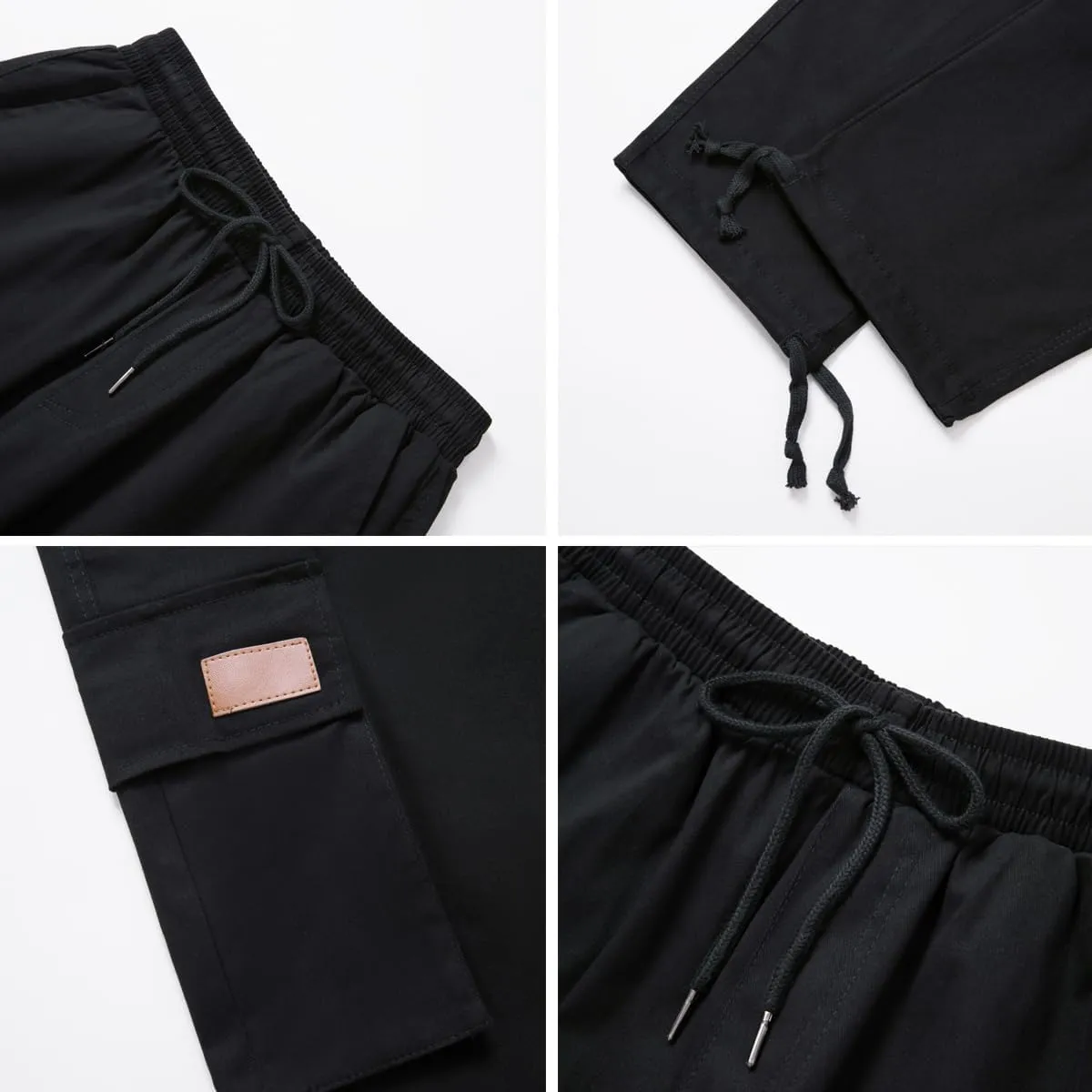 WZIKAI Mens Cargo Pants Casual Joggers Hiking Pants Loose Straight Athletic Workout Sweatpants with Pockets