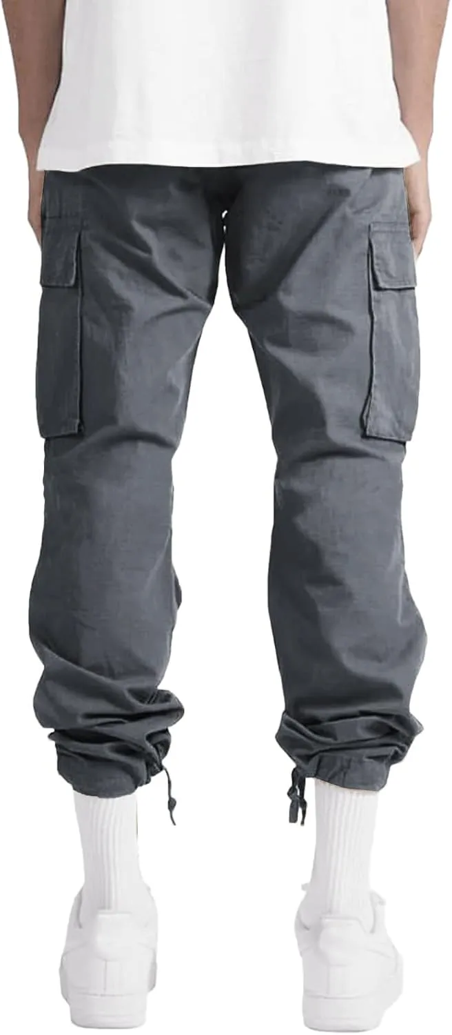 WZIKAI Mens Cargo Pants Casual Joggers Hiking Pants Loose Straight Athletic Workout Sweatpants with Pockets