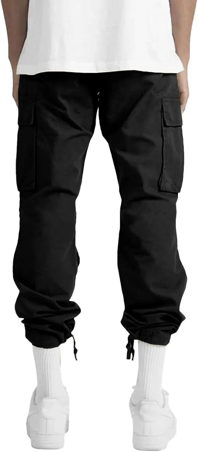 WZIKAI Mens Cargo Pants Casual Joggers Hiking Pants Loose Straight Athletic Workout Sweatpants with Pockets